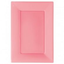 Vassoio plastica rosa rettangolare 3 pz