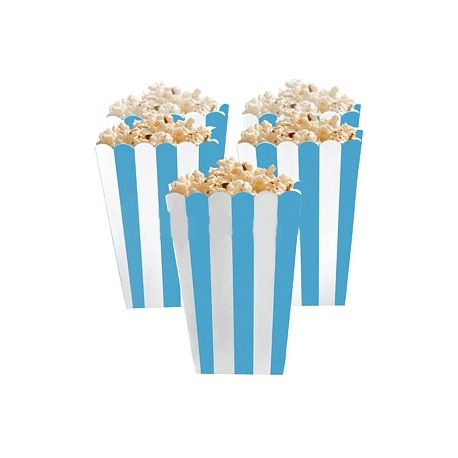 5 Porta popcorn strisce azzurre