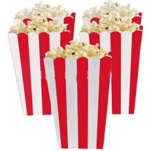 5 Porta popcorn strisce rosse