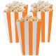 5 Porta popcorn strisce arancioni