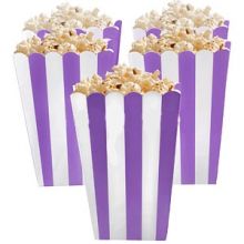 5 Porta popcorn strisce violetto