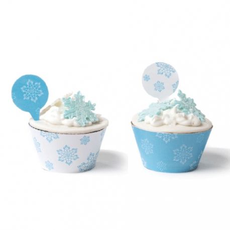 Kit Cupcakes Frozen Fiocchi di neve