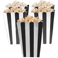 5 Porta popcorn strisce nere
