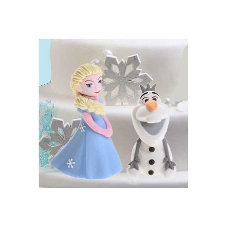 Decorazioni in zucchero Elsa e Olaf