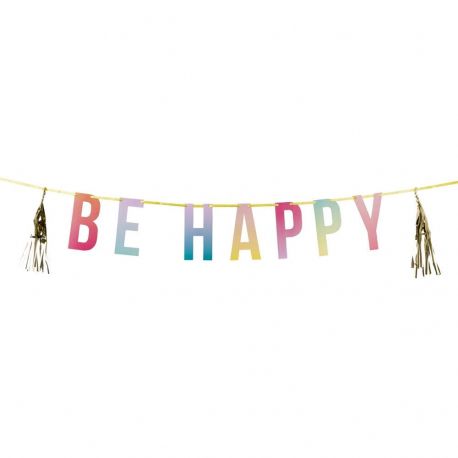 Ghirlanda con scritta Be Happy