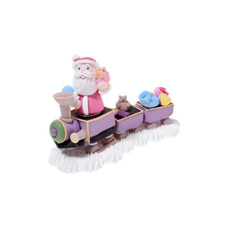 Treno con Babbo Natale - Decorazione zucchero