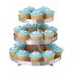 Alzatina cupcakes 3 piani color Argento