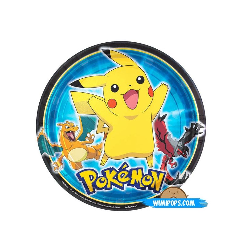 Piatti Festa di compleanno a tema Pokemon (23cm) 8 pezzi