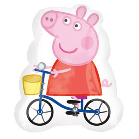 Palloncino Peppa Pig in Bicicletta