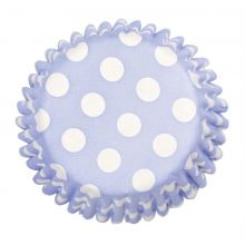 Pirottini per Cupcake Azzurri Pois Bianchi