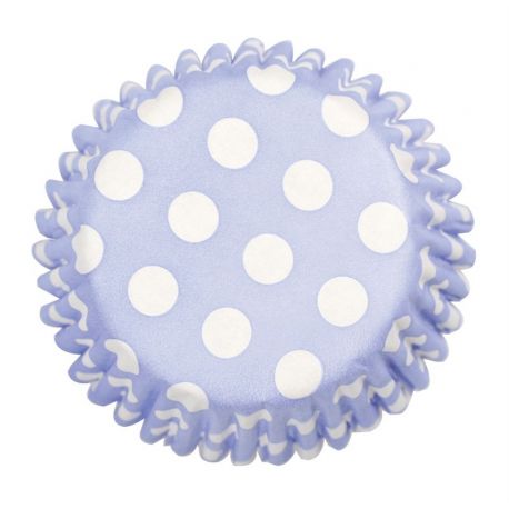 Pirottini per Cupcake Azzurri Pois Bianchi